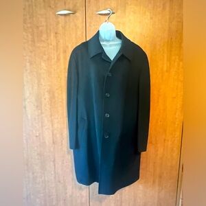 John W Nordstrom Men’s Black Wool Peacoat